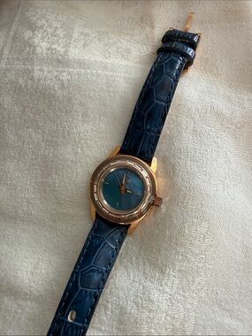 Breil Watch, Women's Blue Leather Strap …